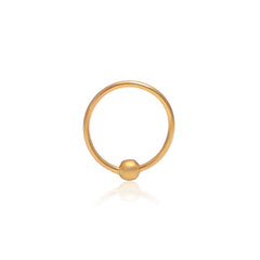 Gold Plated 92.5 Sterling Silver 8 mm Nose Ring with Ball