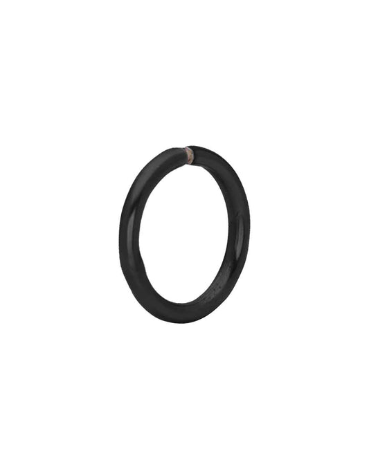 Black Enamel coated Nose ring in 92.5  Sterling Silver