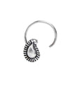 Tribal look Nose Pin with wire in 92.5 Silver for women and Girls