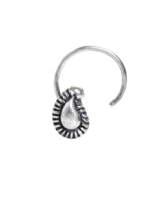 Tribal look Nose Pin with wire in 92.5 Silver for women and Girls