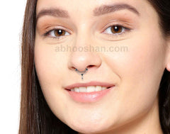 92.5 Sterling Silver Designer Nose and Septum Ring