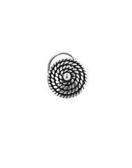 Designer Round Nose Pin with wire in 92.5 Oxidized Silver