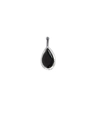 Designer Black CZ Nose Pin with wire in 92.5 Silver