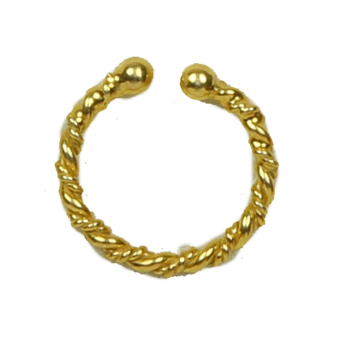 Clip On Gold Plated nose Ring in 92.5 Silver for Women and Girls - Default Title - Abhooshan