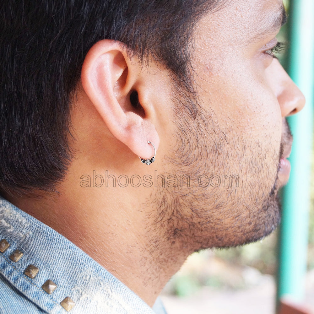 Pure 92.5 Sterling Silver Designer Press On Knots Nose Ring with No Piercing required