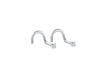 Combo of 92.5 Sterling Silver Dot Size White CZ Stone Nose Pin