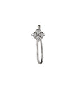 Light Weighted Clip on Nose Pin in 92.5 Silver and White Cubic Zirconia Stones