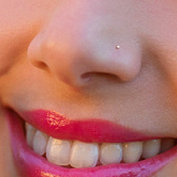Dot Size Tiny Round 1 MM Gold Plated Nose Pin with wire in 92.5 Silver