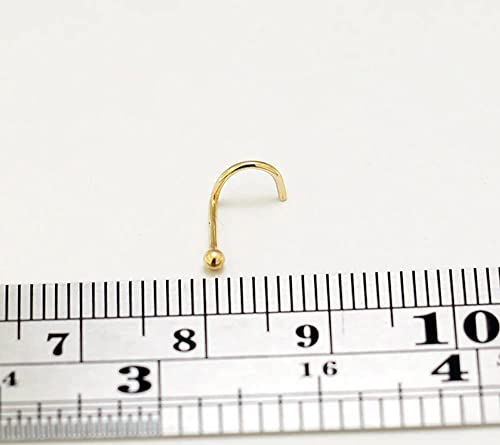 Dot Size Tiny Round 2 MM Gold Plated Nose Pin with wire base of 92.5 Silver