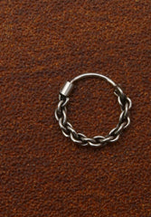 92.5 Sterling Silver Oxidized Designer Nose Ring