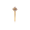 Gold Plated Light Weighted Clip on Nose Pin in 92.5 Silver and White Cubic Zirconia Stone