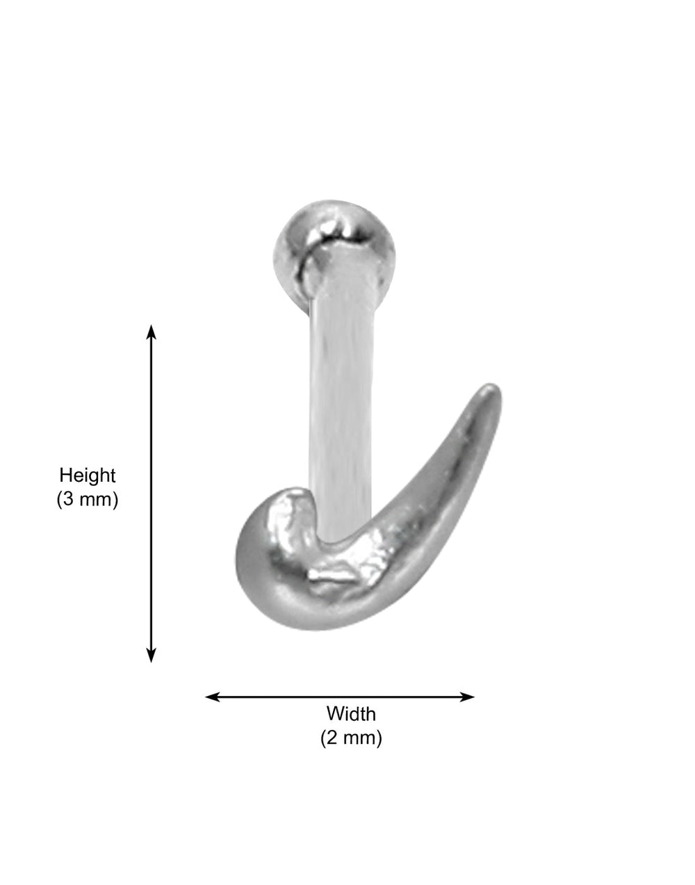 Designer Nose Stud in 92.5 Silver
