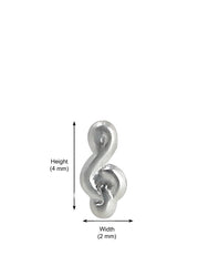 Musical Note Nose Stud in 92.5 Silver