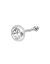 Small and Cute Nose Stud in 92.5 Silver and White CZ
