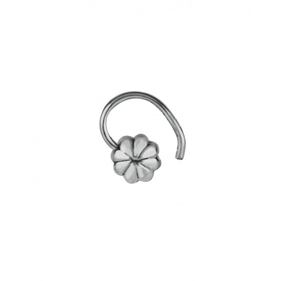 Chic Nose Pin in 92.5 Sterling Oxidized Silver