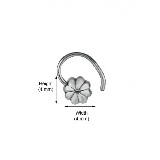 Chic Nose Pin in 92.5 Sterling Oxidized Silver