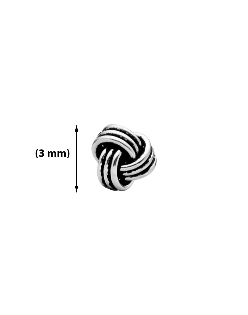 Combo of 92.5 Sterling Silver Flower and Knot Shape Nose Pin