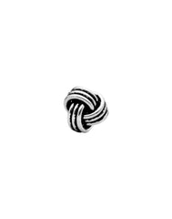 Trendy Knot Shape 3 mm Nose Pin with wire in 92.5 Sterling Oxidized Silver