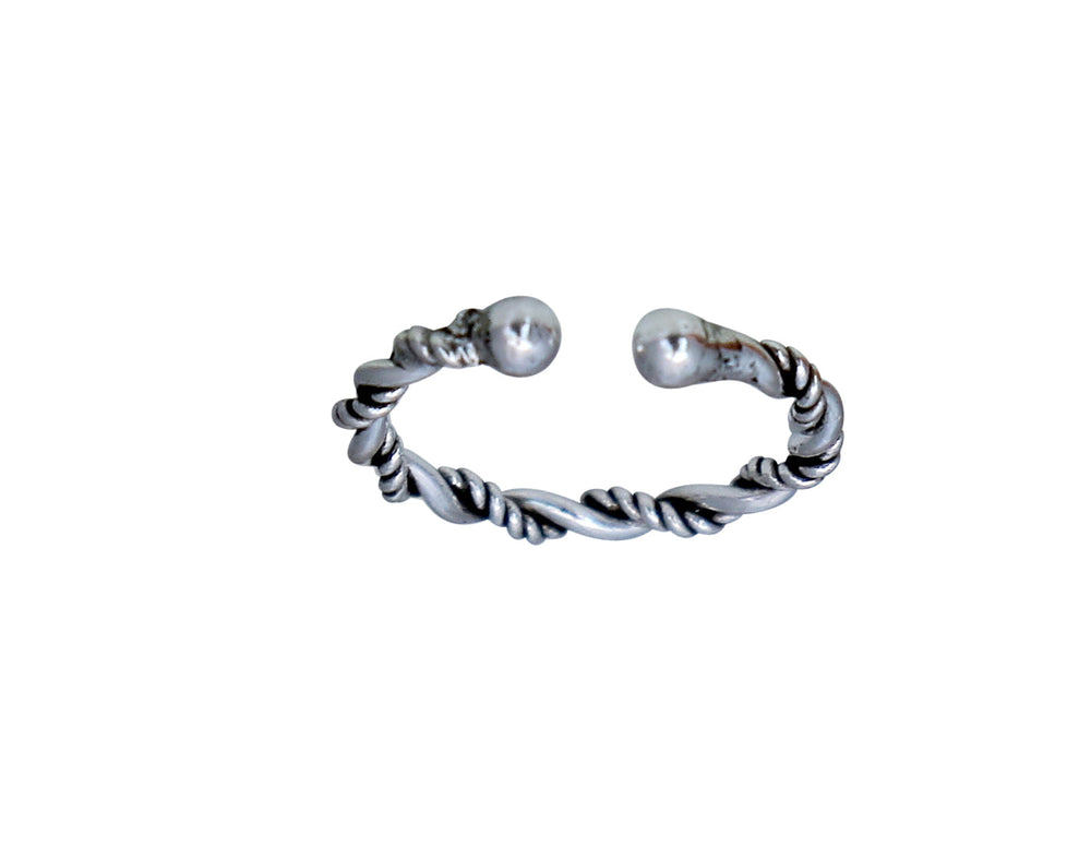 92.5 Sterling Silver Clip On Oxidized Nose Ring