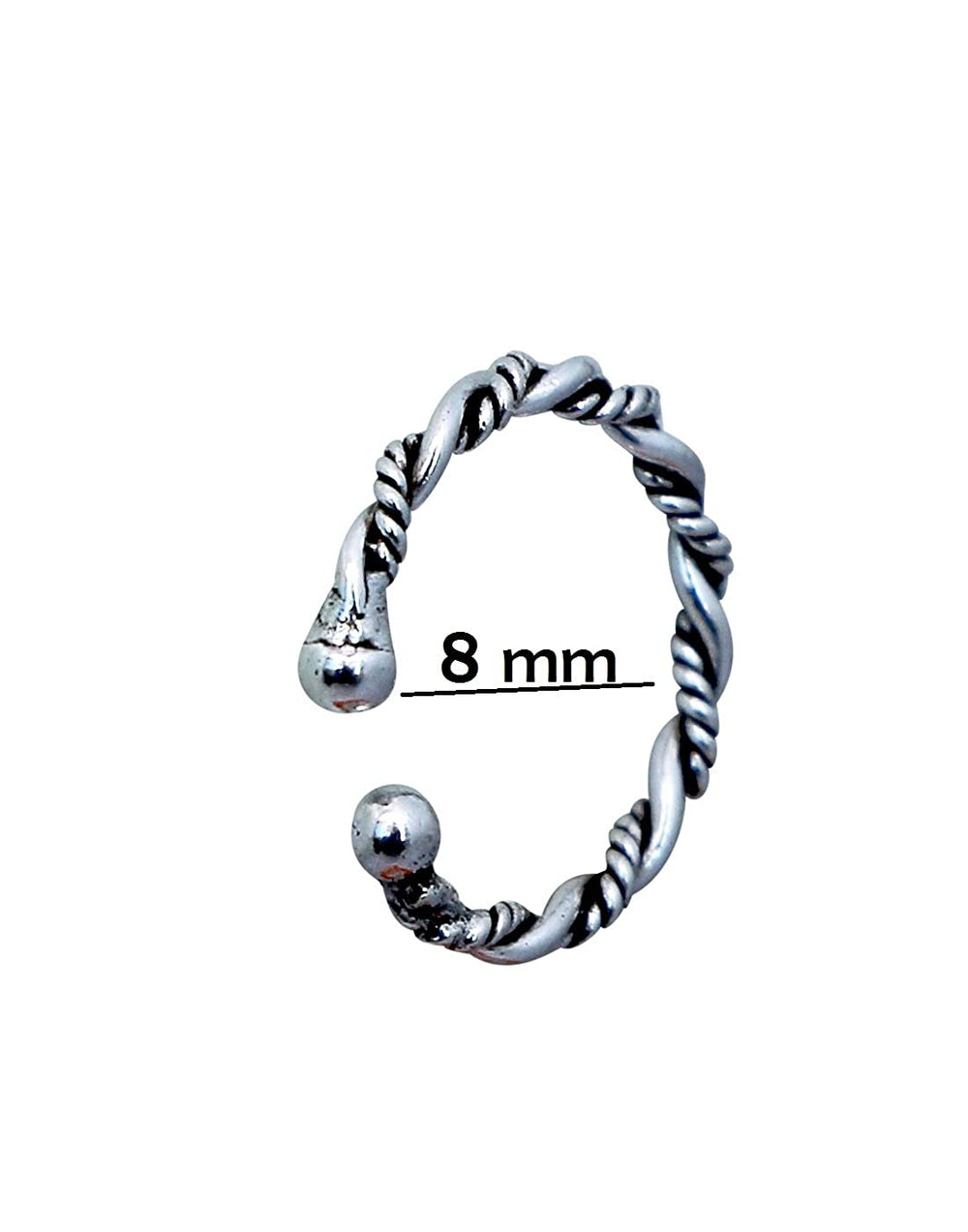 Combo of 92.5 Sterling Silver Clip On Nose Ring