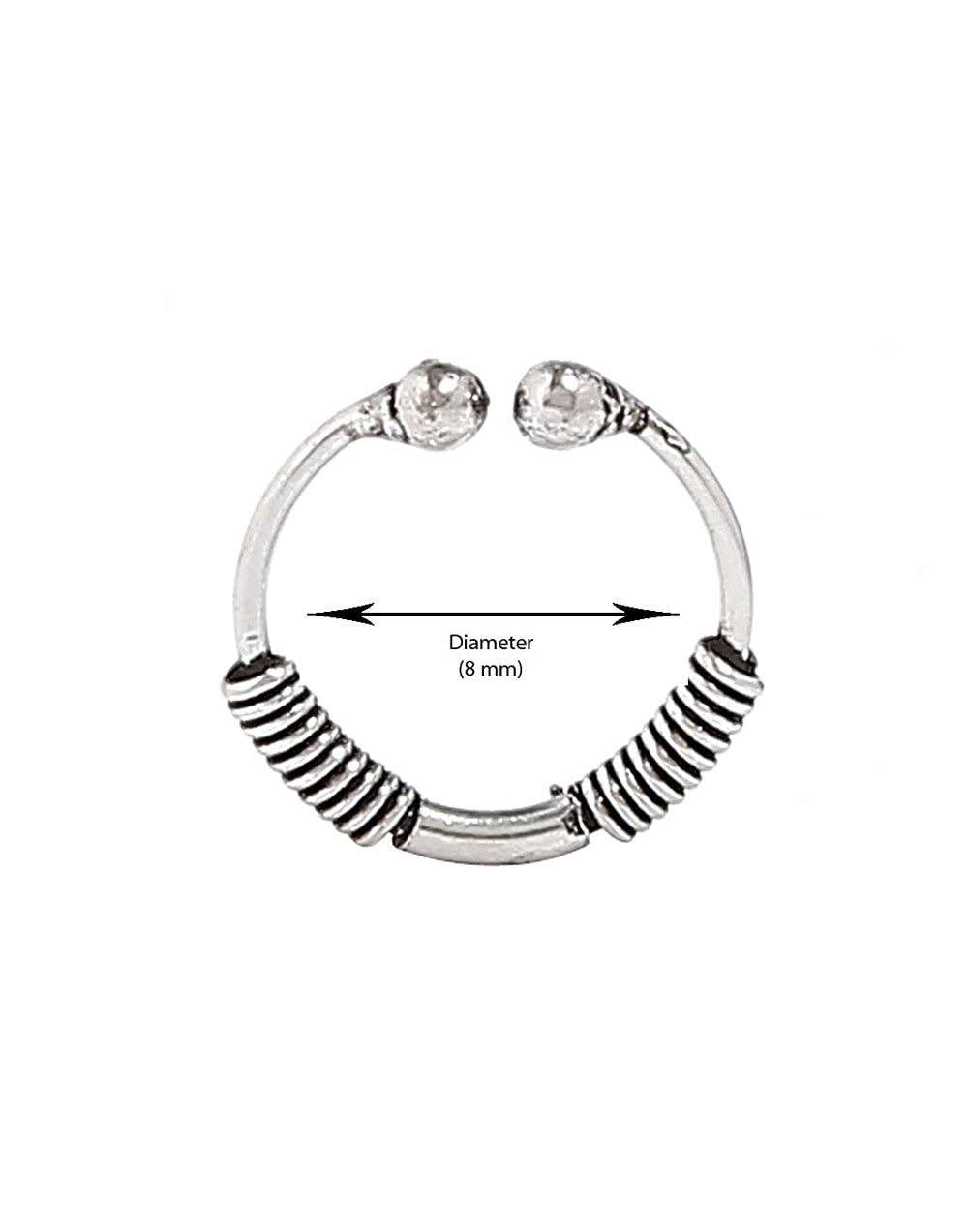 Combo of 92.5 Sterling Silver Clip On Nose Ring