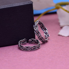 925 Sterling Silver Trendy pair of Toe Rings