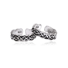 Elite Silver Oxidized Toe Rings pure 925 Sterling Silver