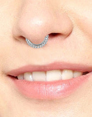 92.5 Sterling Silver Designer Nose Ring and Septum Ring