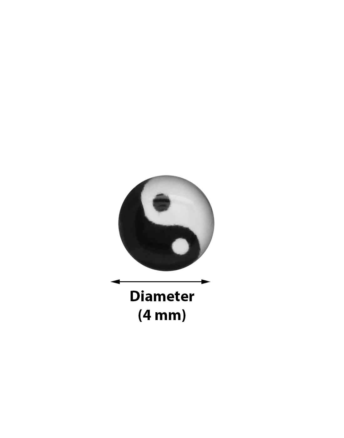 Abhooshan small pair of Ying Yang Studs in 92.5 Sterling Silver - Studs