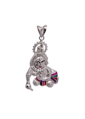 Bal Gopal Krishna 92.5 Sterling Silver CZ Enamel Pendant - Pendants