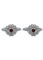 Beautiful pair of Cubic Zirconia Toe Rings in 92.5 Sterling Silver - Toe Rings