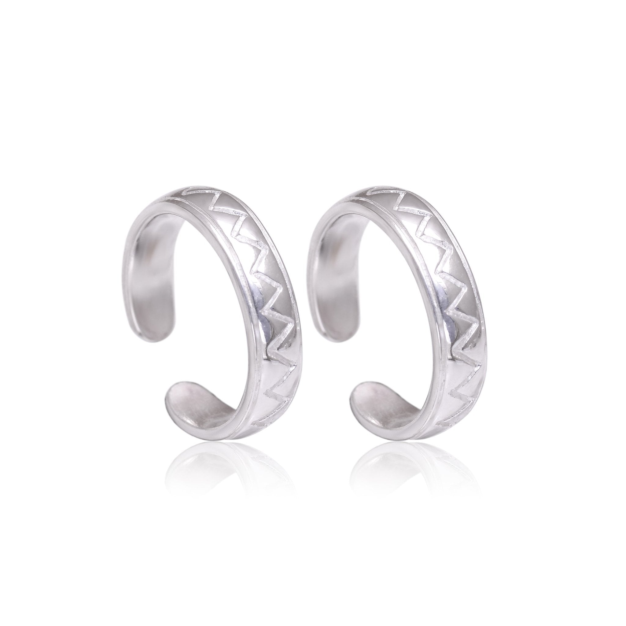 Beautiful pair of Toe Rings Bichiya in 92.5 Silver - Toe Rings
