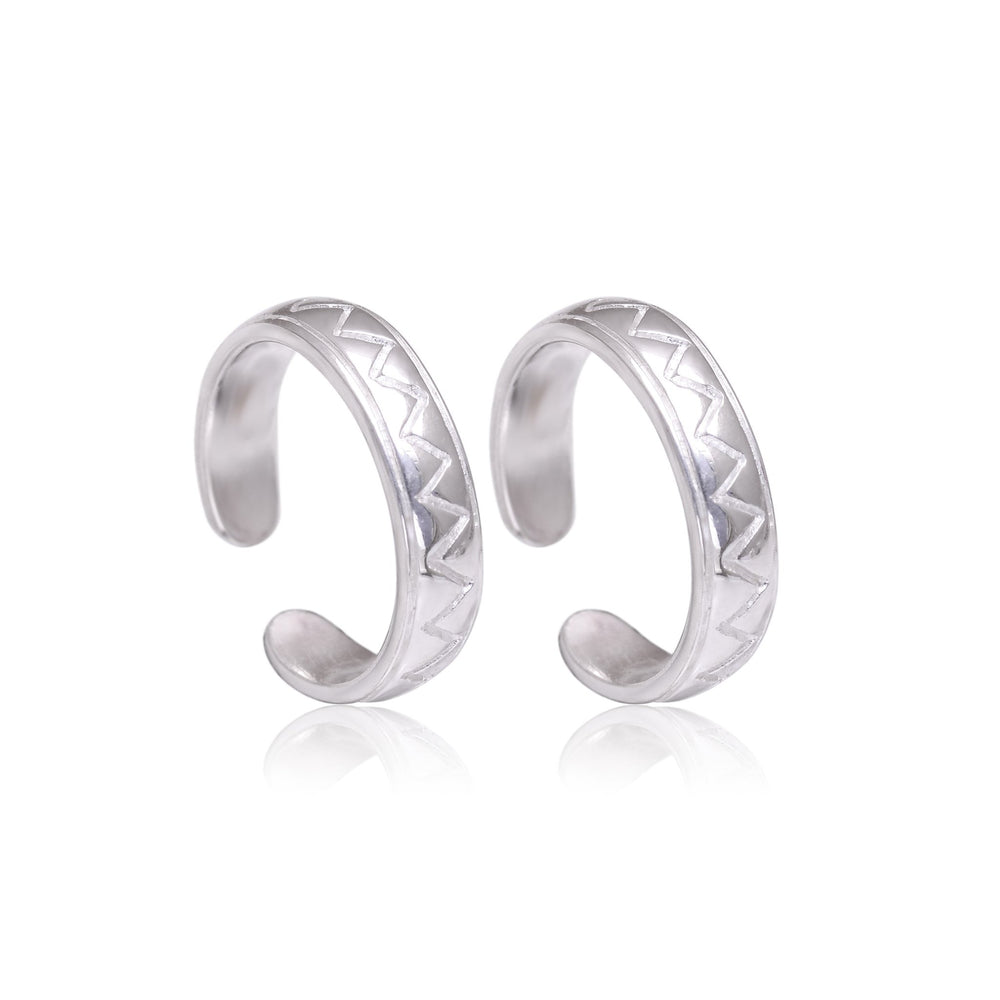 Beautiful pair of Toe Rings Bichiya in 92.5 Silver - Toe Rings