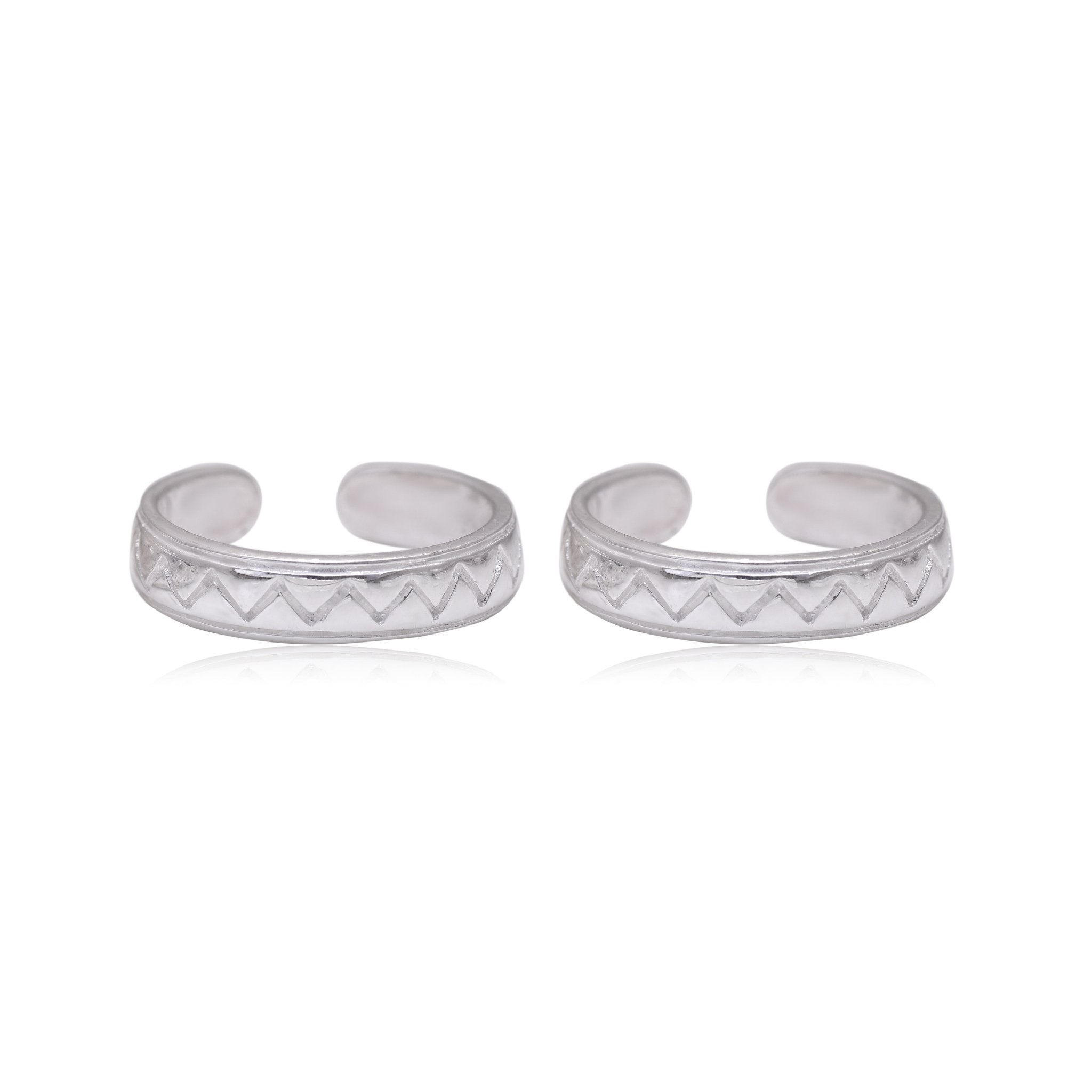 Beautiful pair of Toe Rings Bichiya in 92.5 Silver - Toe Rings