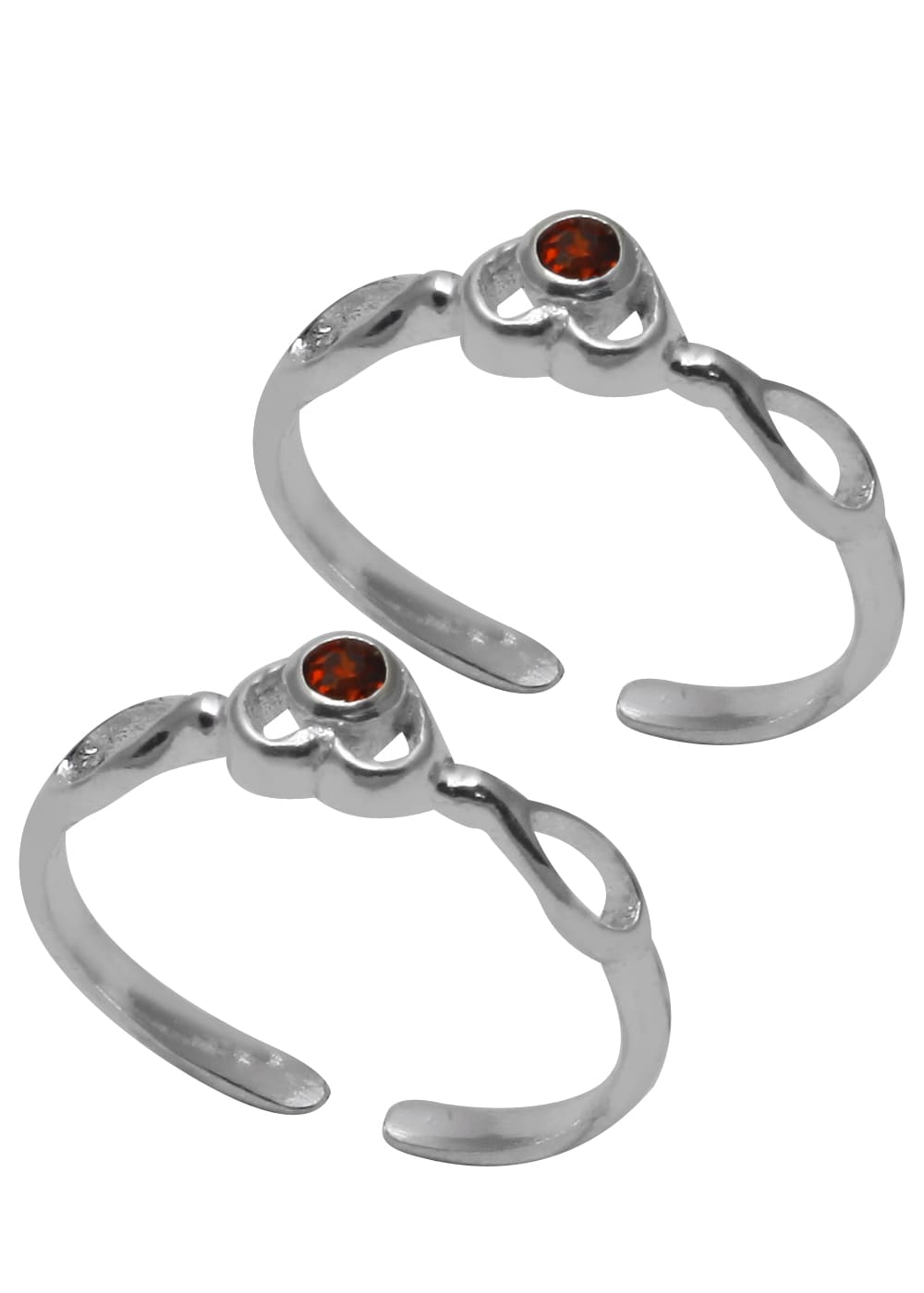 Charming Cubic Zirconia Toe Rings in 92.5 Sterling Silver - Toe Rings