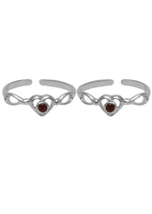 Charming Cubic Zirconia Toe Rings in 92.5 Sterling Silver - Toe Rings