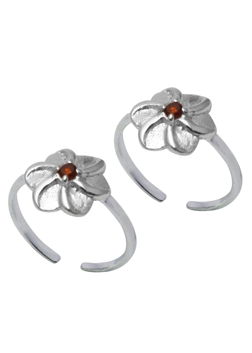 Delicate pair of Cubic Zirconia Toe Rings in 92.5 Sterling Silver - Toe Rings