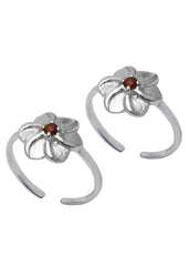 Delicate pair of Cubic Zirconia Toe Rings in 92.5 Sterling Silver - Toe Rings
