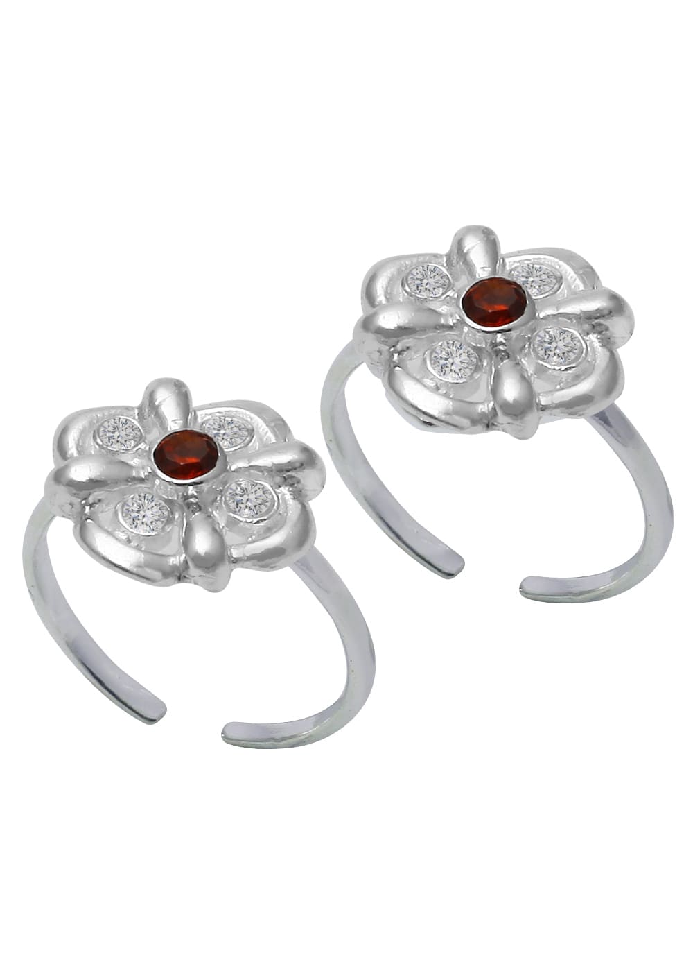 Designer Cubic Zirconia Toe Rings in 92.5 Sterling Silver - Toe Rings
