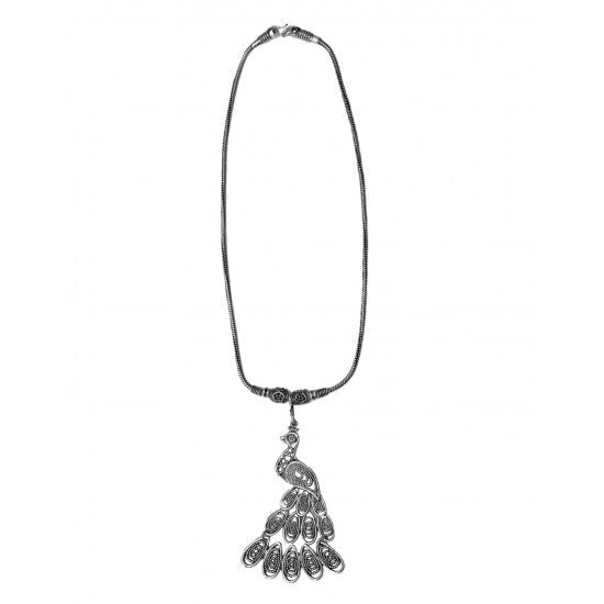 Designer Peacock Necklace for Navratri - Necklace