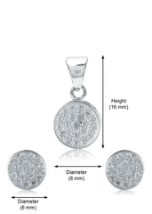 Designer Pure 92.5 Sterling Silver CZ Pendant Set - Pendant Set