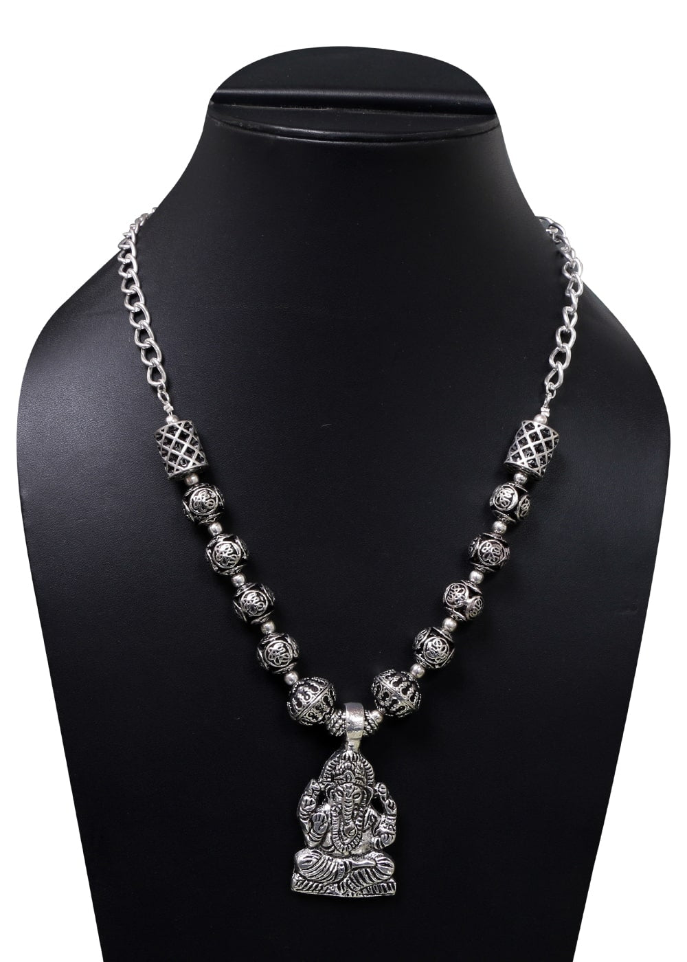 Designer Sitting Ganesha Necklace - Necklace