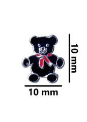 Elegant Enamel Black Teddy Studs - Studs