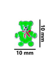Elegant Enamel Green Teddy Studs - Studs