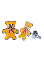 Elegant Enamel Orange Teddy Studs - Studs