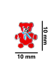 Elegant Enamel Red Teddy Studs - Studs
