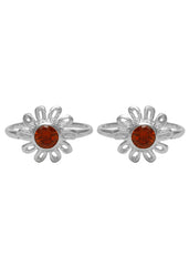 Elite pair of Cubic Zirconia Toe Rings in 92.5 Sterling Silver - Toe Rings