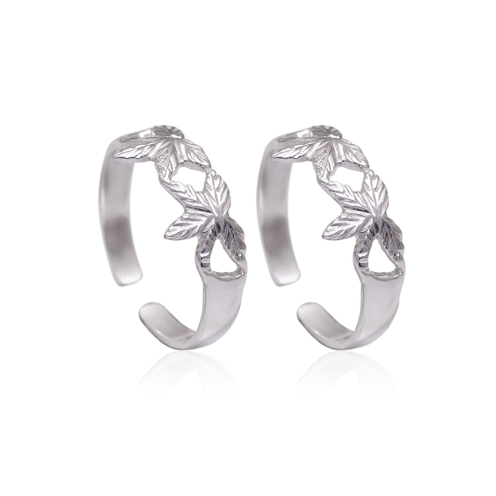 Fashionable pair of Toe Rings Bichiya in 925 Silver - Toe Rings
