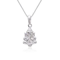 Ganpati 92.5 Sterling Silver Small Pendant with 18 inch Chain - Pendants