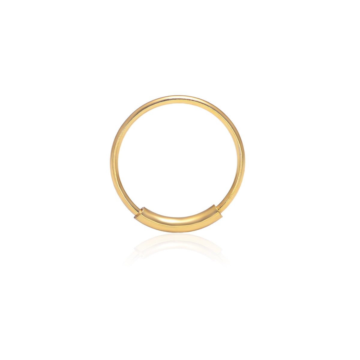 Gold Plated 92.5 Sterling Silver 6 mm Nose Ring - Silver Nose Ring